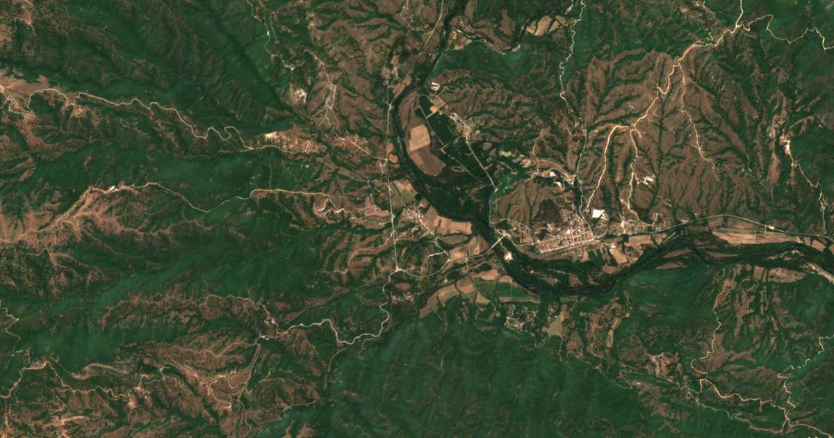 Carte satellite de Mesochórion