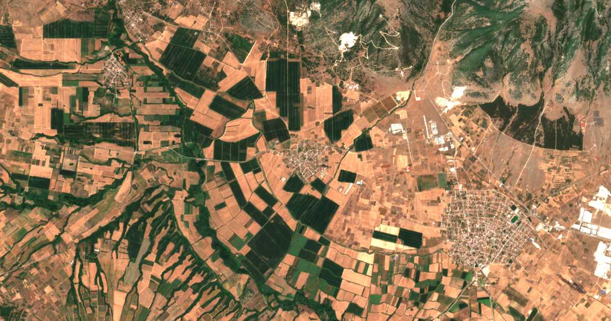 Carte satellite de Kokkinógeia