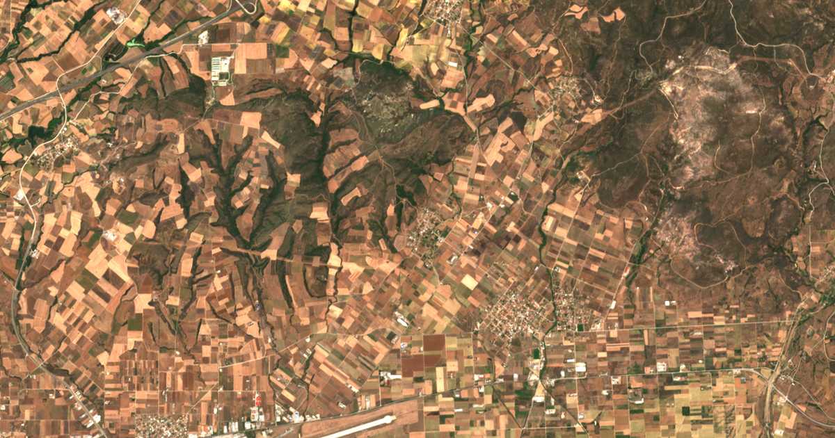 Carte satellite de Agnántia