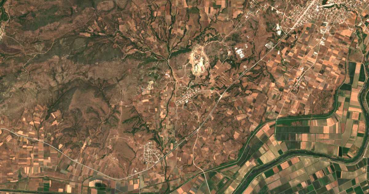 Carte satellite de Dorískos