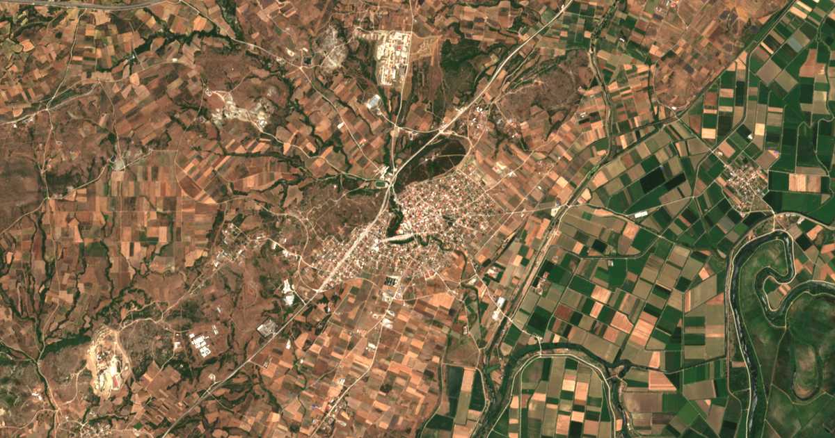 Carte satellite de Phères