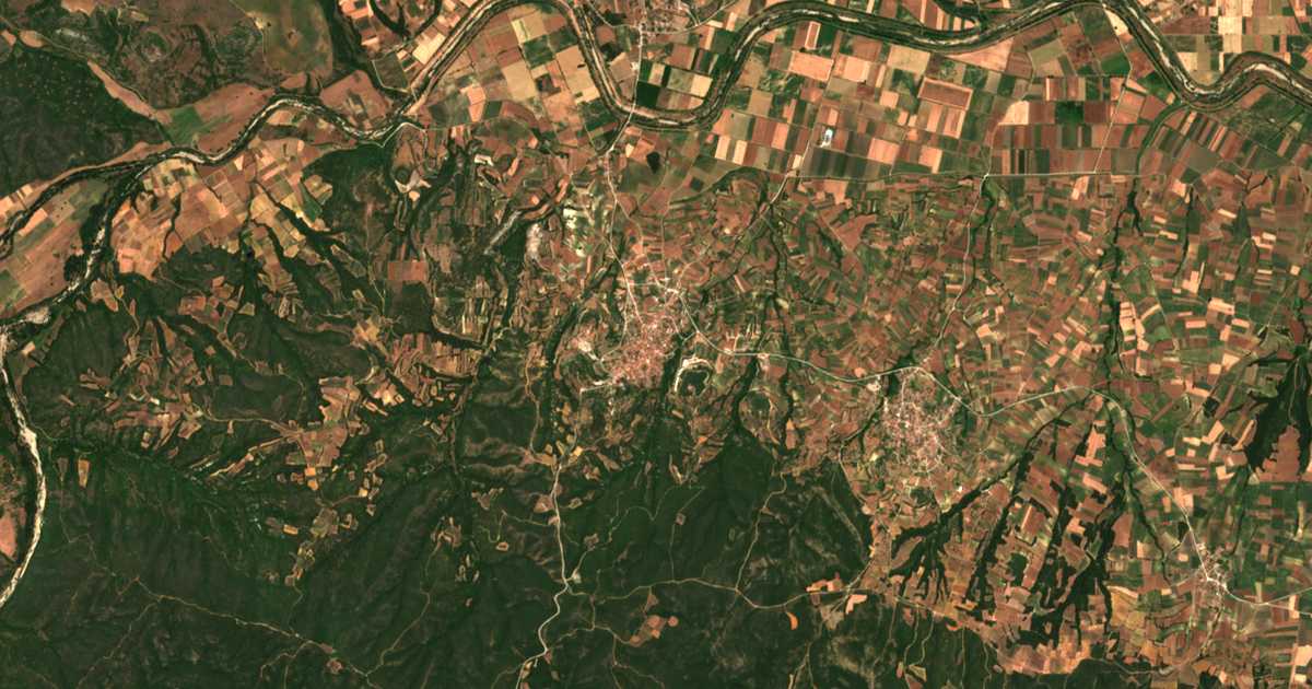 Carte satellite de Metaxádes