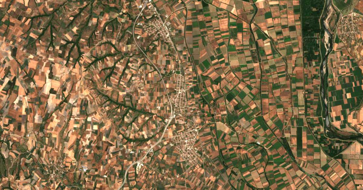 Carte satellite de Thoúrio