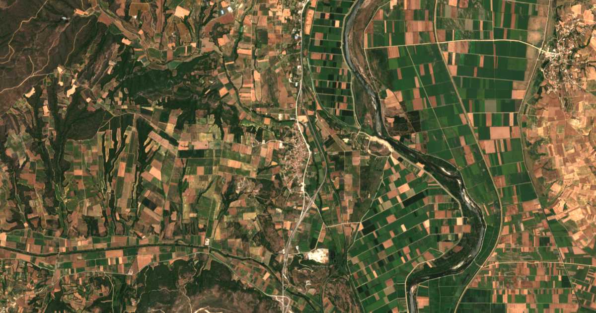 Carte satellite de Kornofoliá