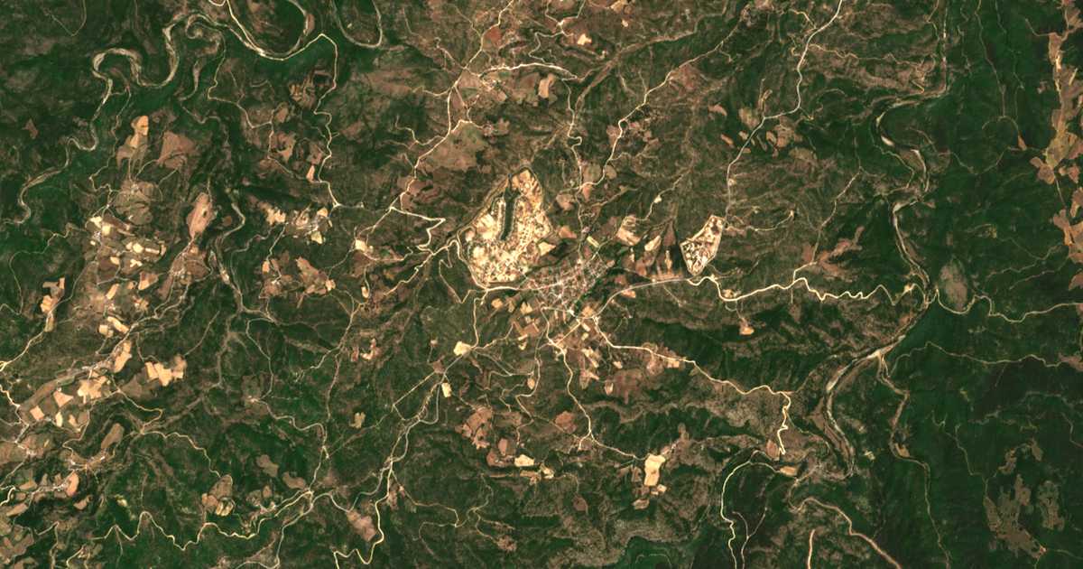Carte satellite de Méga Dério