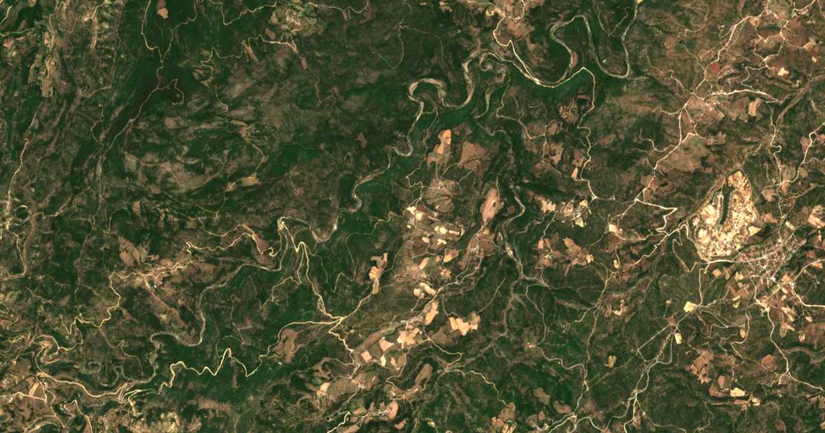 Carte satellite de Sidirochóri