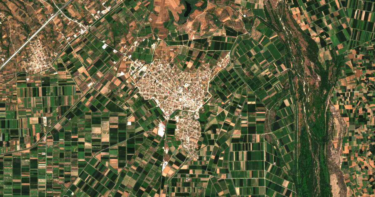 Carte satellite de Chrysoúpoli