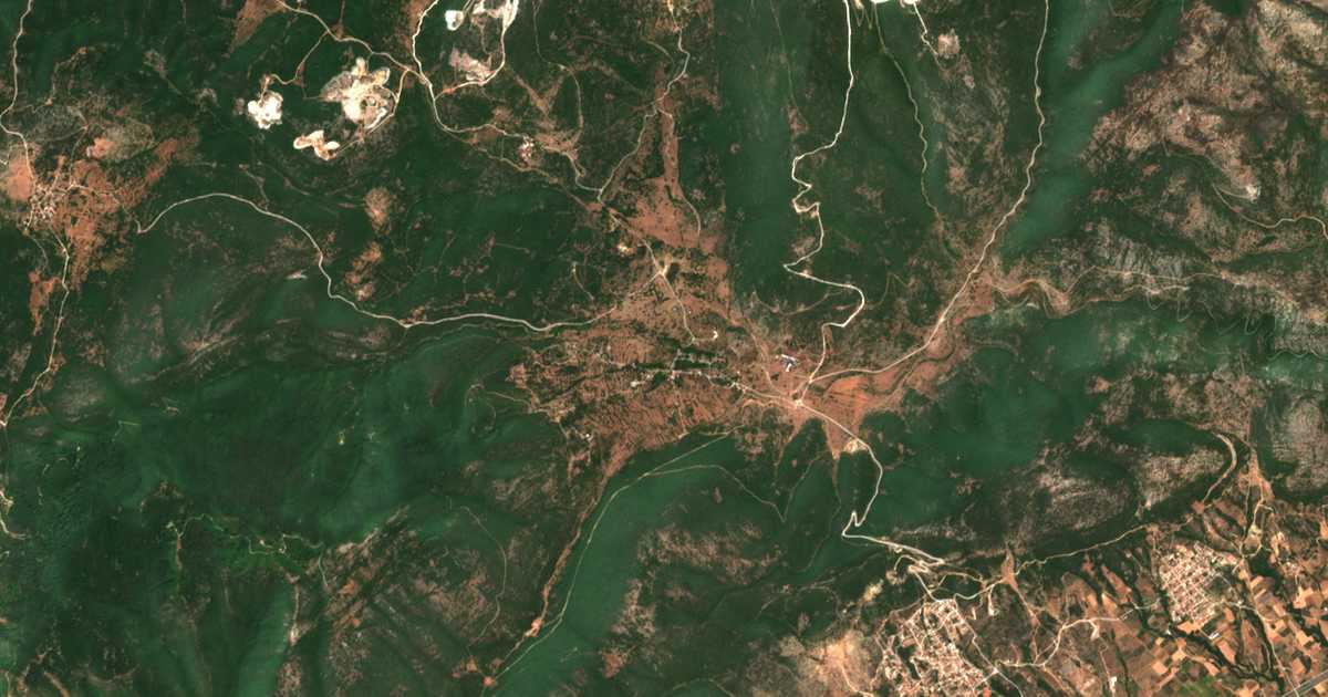 Carte satellite de Makrychóri