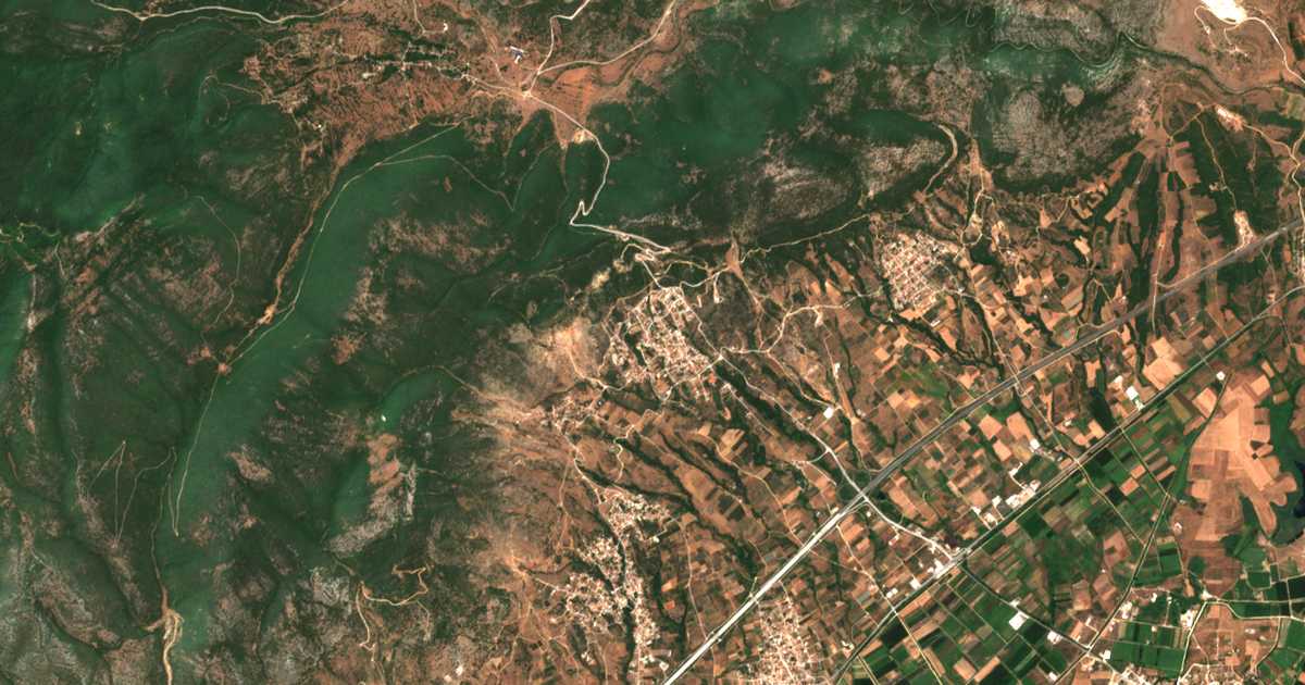 Carte satellite de Zarkadiá