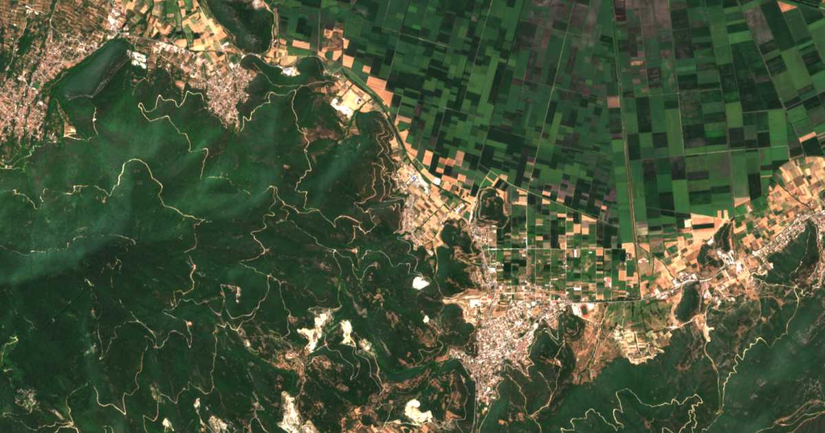Carte satellite de Chortokópion
