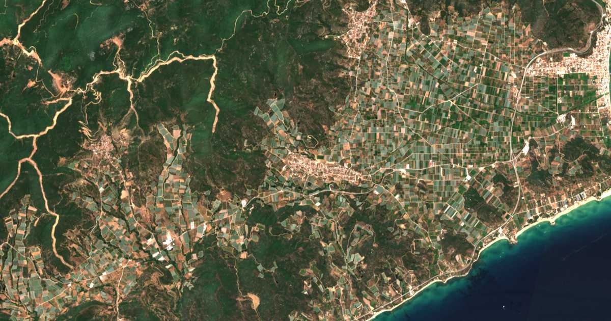 Carte satellite de Eleochóri