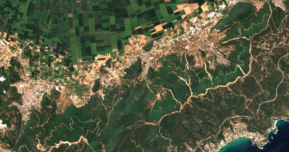 Carte satellite de Kokkinóchoma