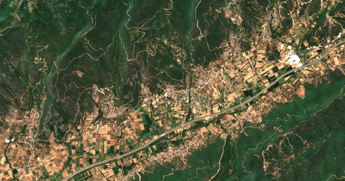 Carte satellite de Melissokomeíon