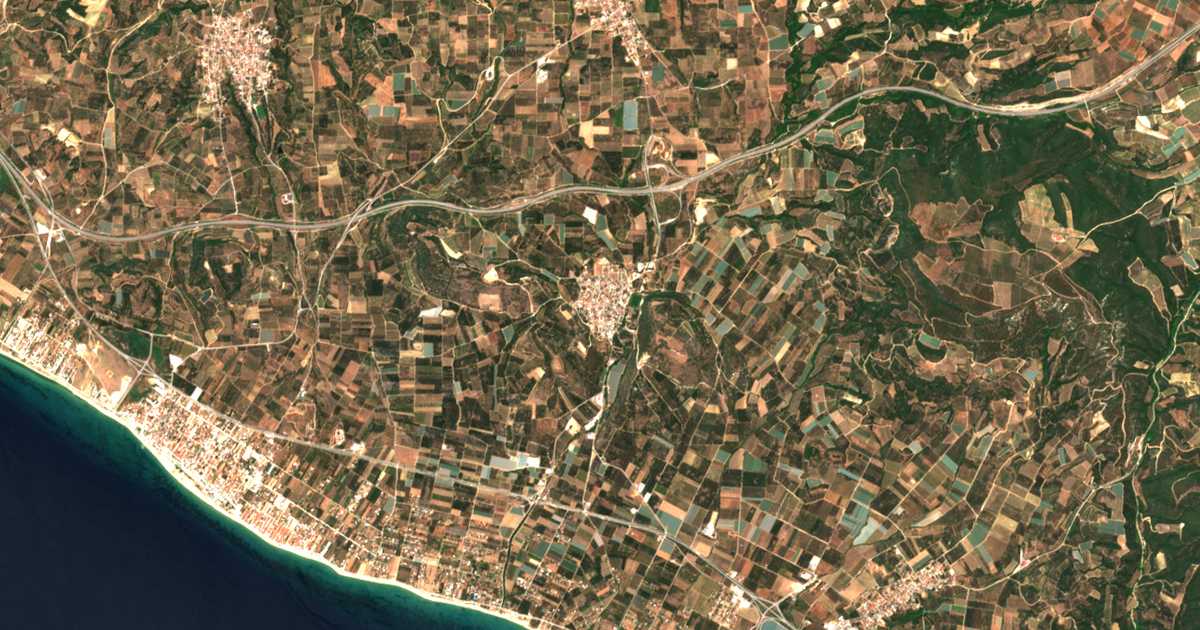 Carte satellite de Orfáni