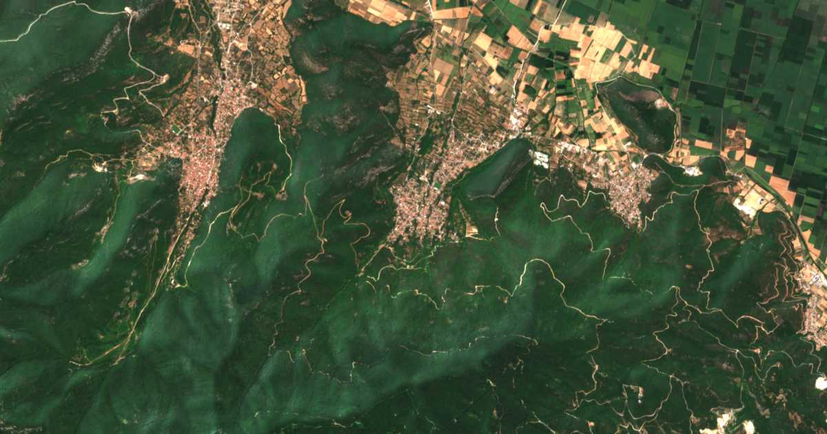 Carte satellite de Palaiochórion