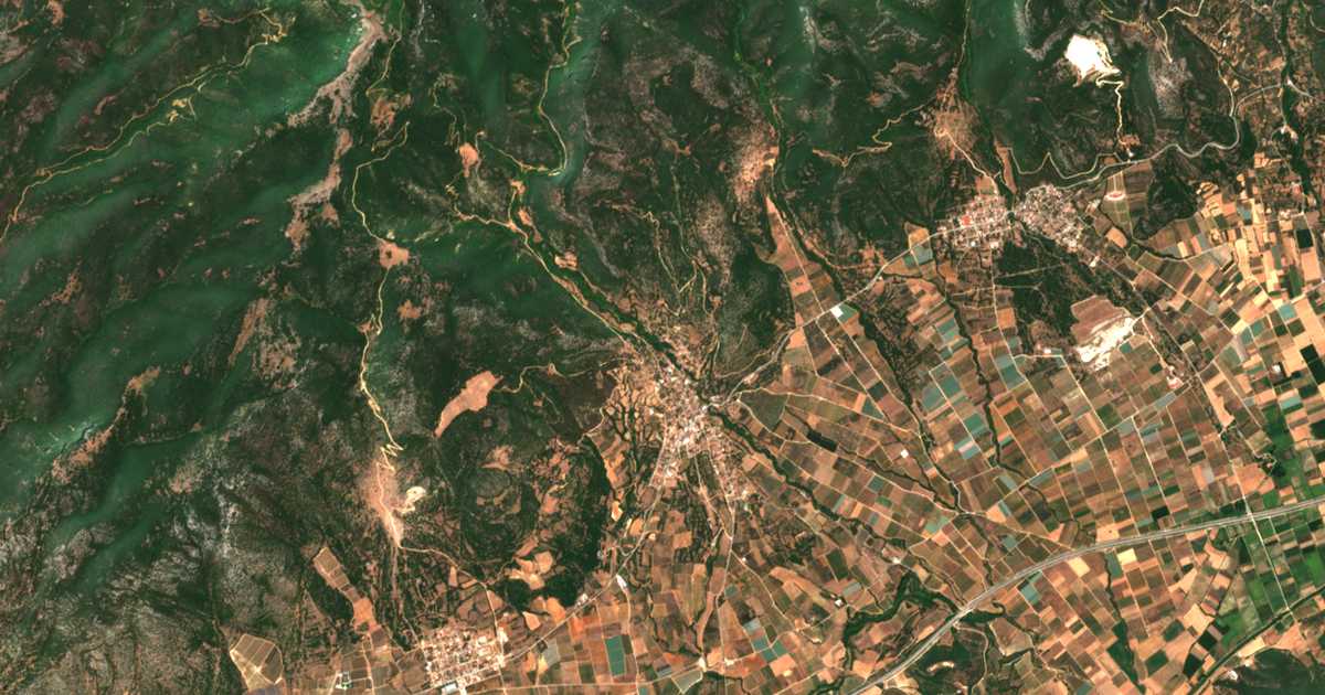 Carte satellite de Podochóri