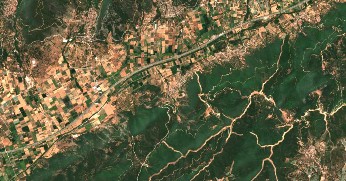 Carte satellite de Sidirochórion