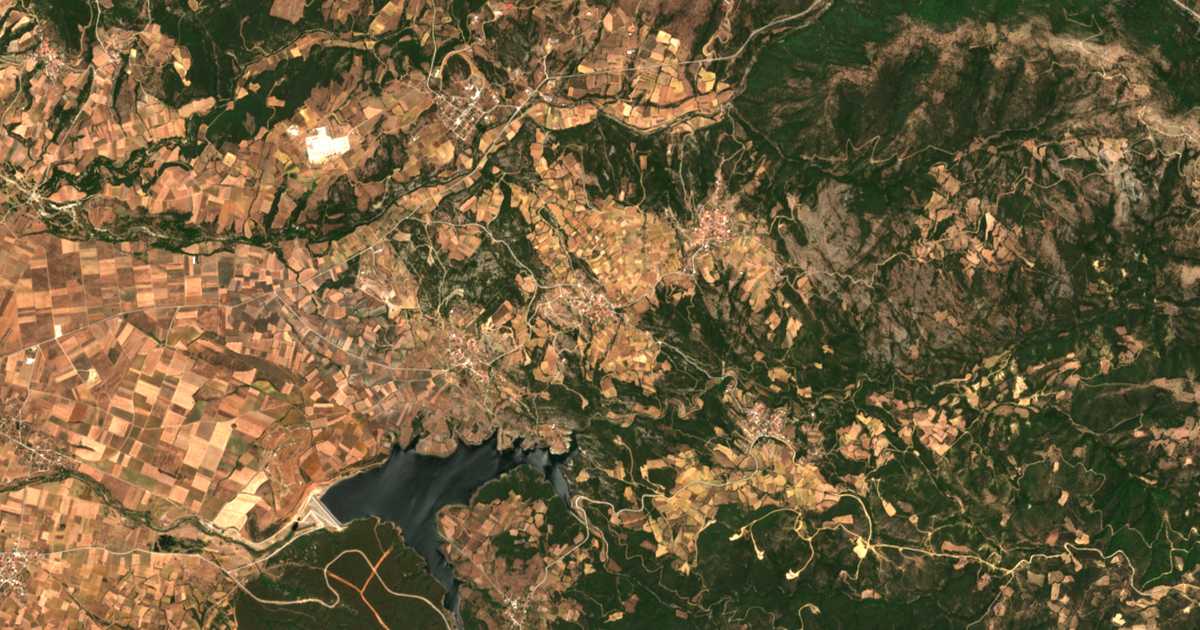 Carte satellite de Agiochóri