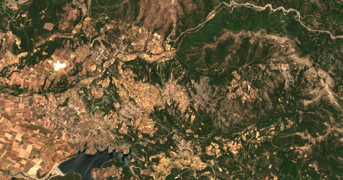 Carte satellite de Strofí
