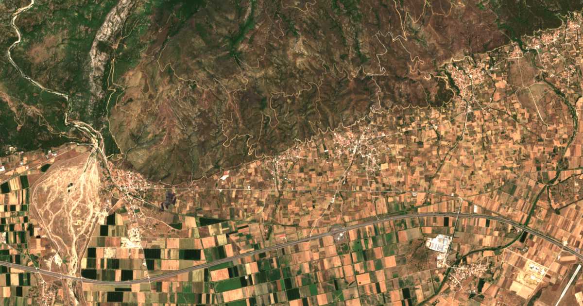 Carte satellite de Linós