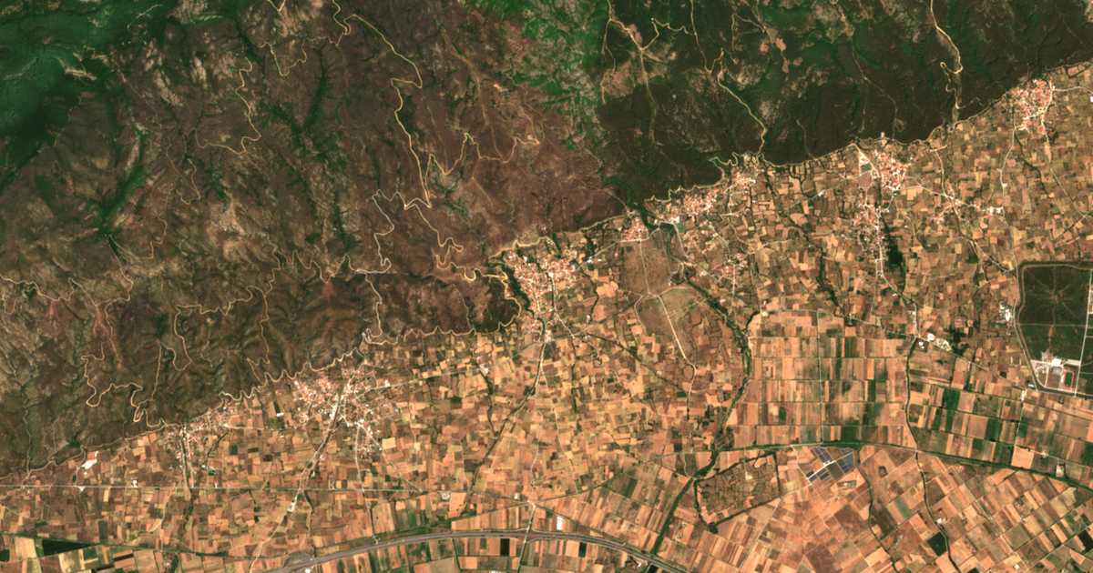 Carte satellite de Megálo Pistó