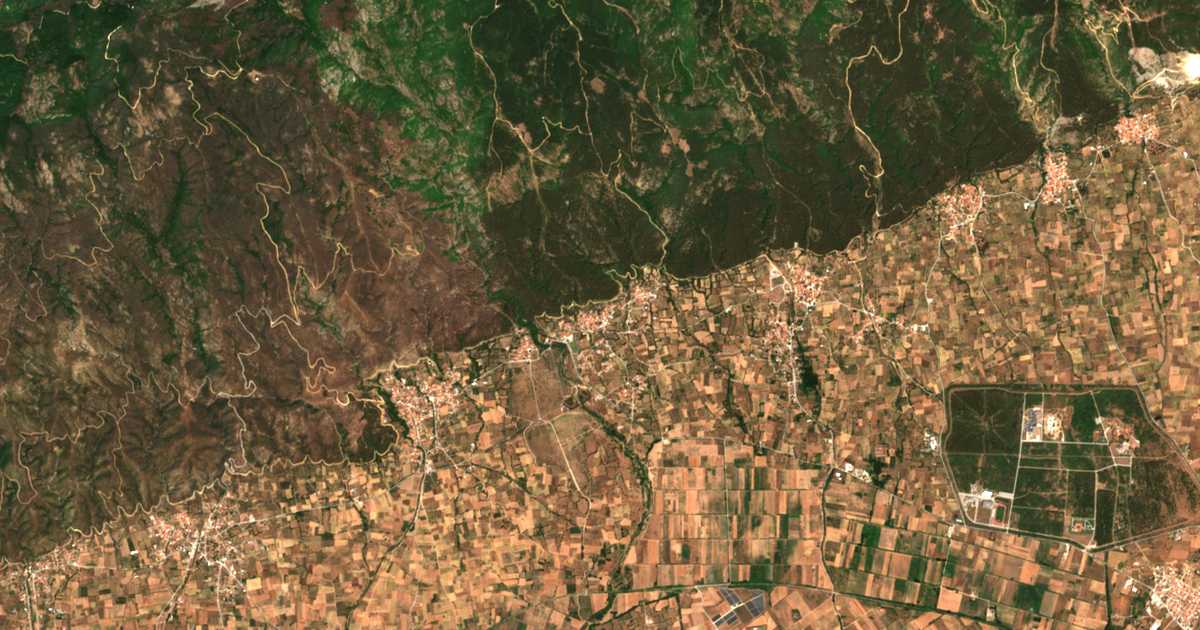 Carte satellite de Míschos