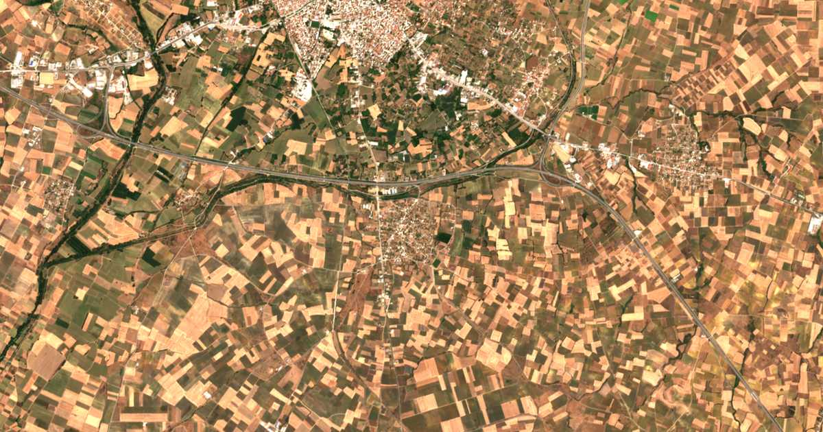 Carte satellite de Kósmion