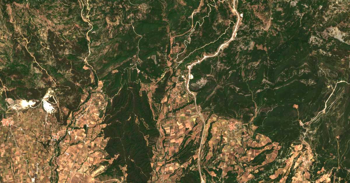 Carte satellite de Pándrosos