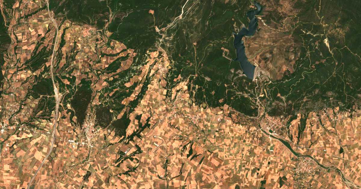 Carte satellite de Sidirádes