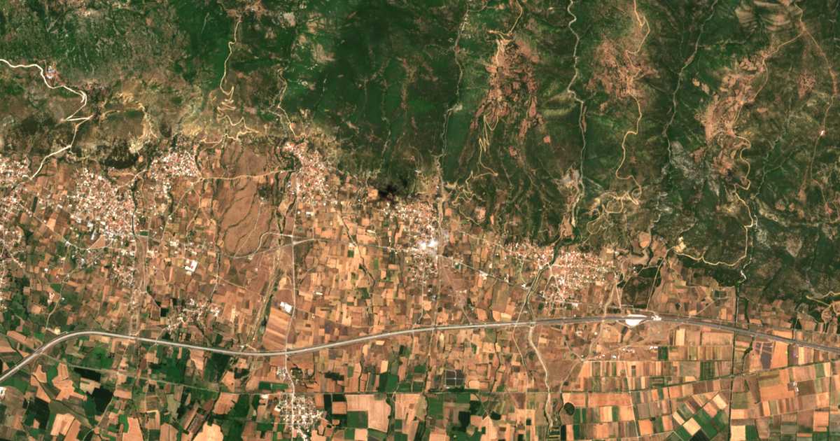 Carte satellite de Soúnio