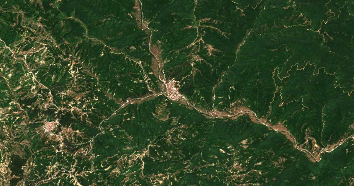 Carte satellite de Echínos