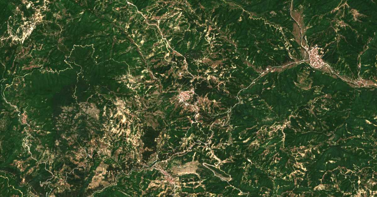 Carte satellite de Gláfki