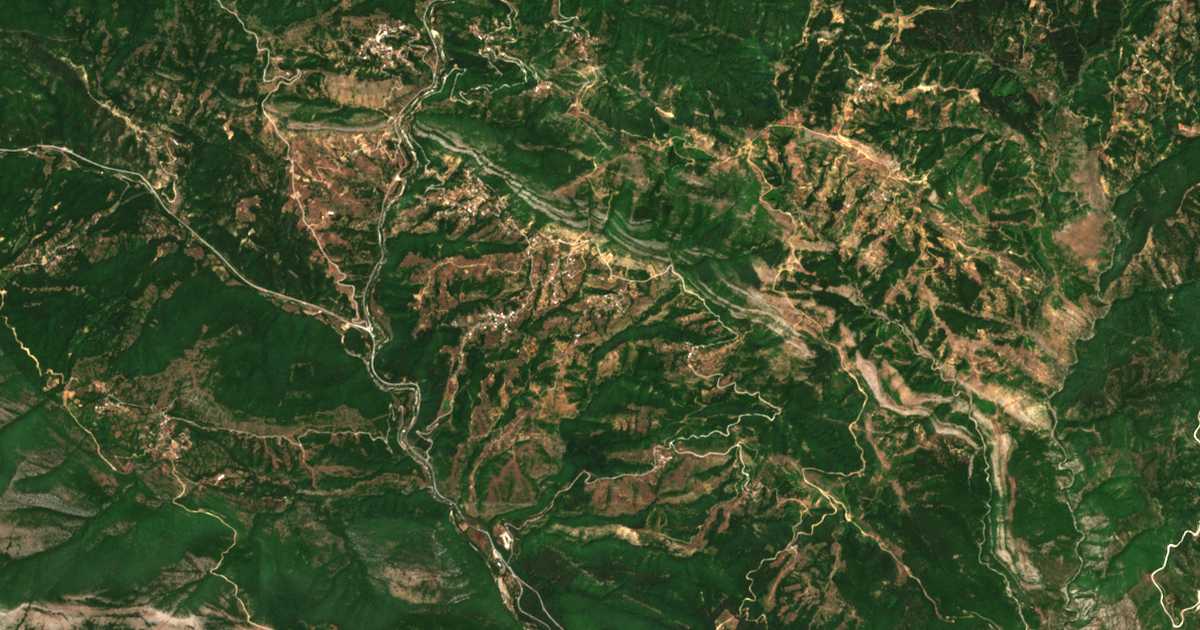Carte satellite de Trígono
