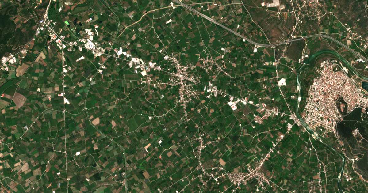 Carte satellite de Chalkiádes