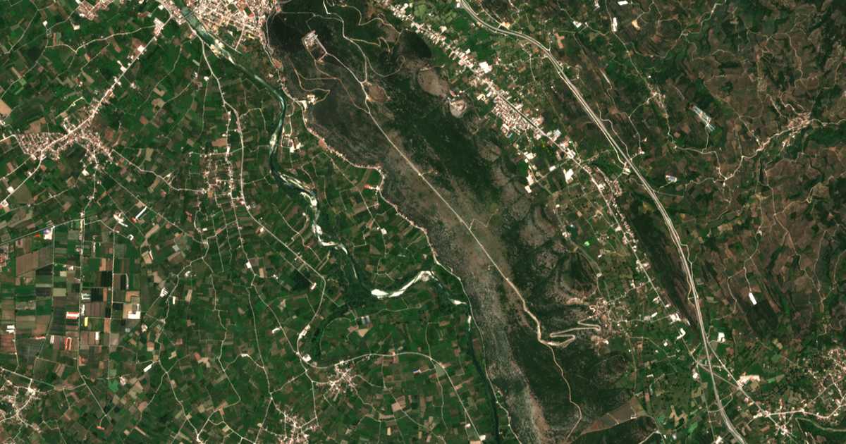 Carte satellite de Glykórrizon