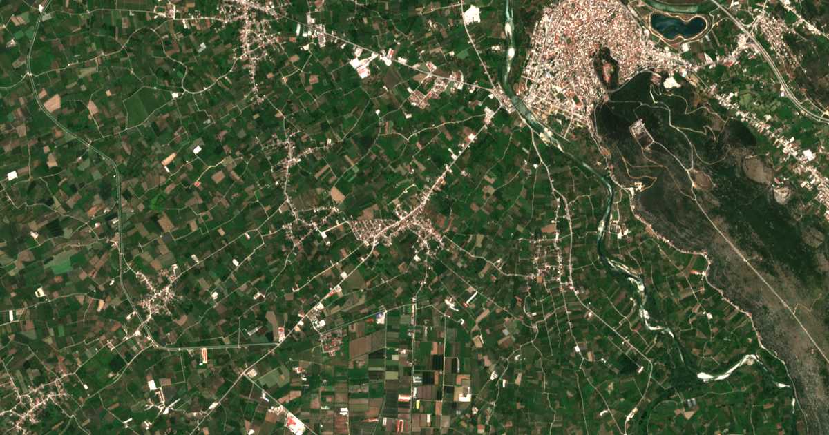 Carte satellite de Kostakií