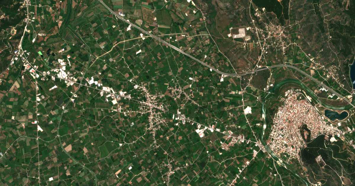 Carte satellite de Rókka