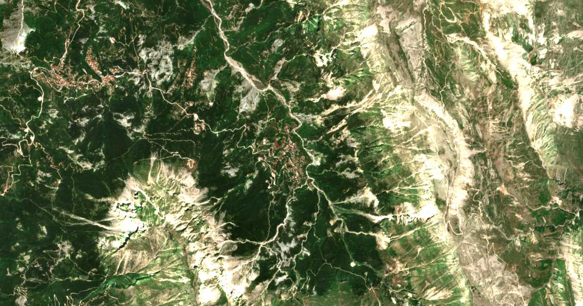Carte satellite de Melissourgí
