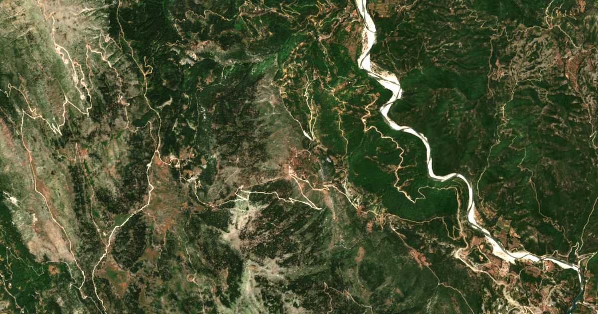 Carte satellite de Velanidiá