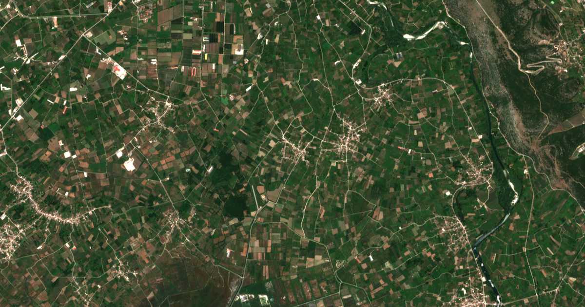 Carte satellite de Kalomódia