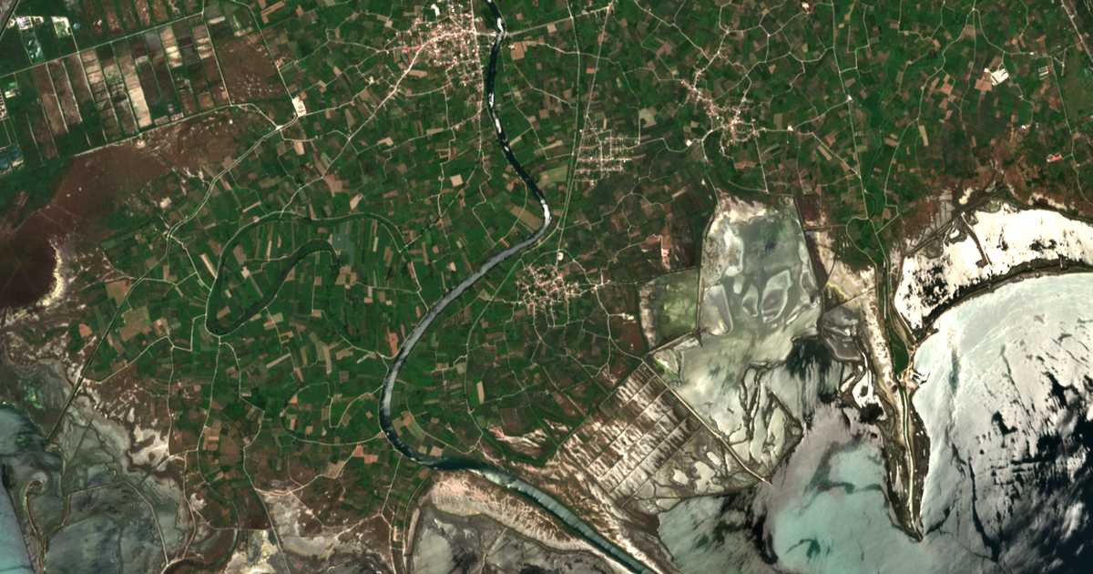 Carte satellite de Komméno