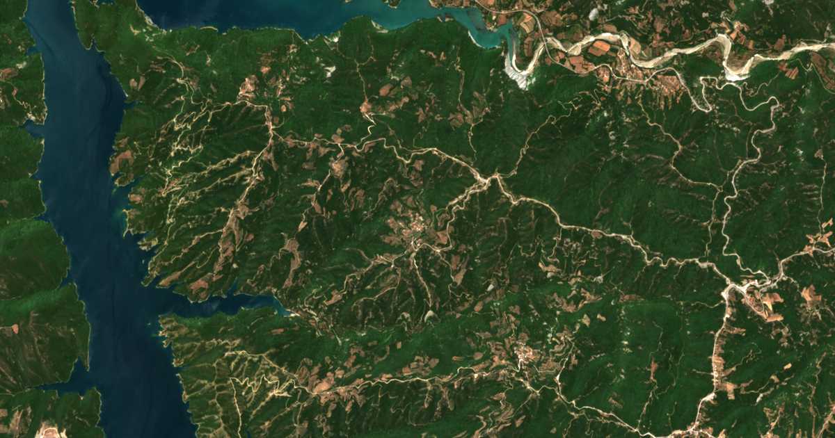 Carte satellite de Markiniáda