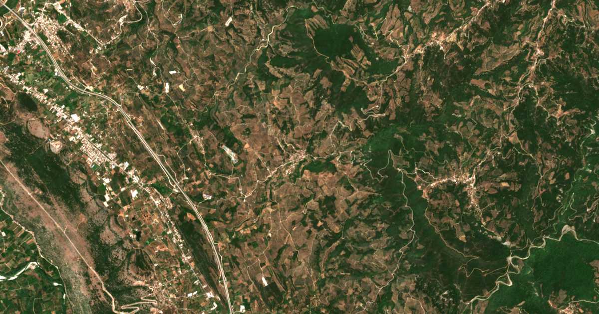 Carte satellite de Megárchi