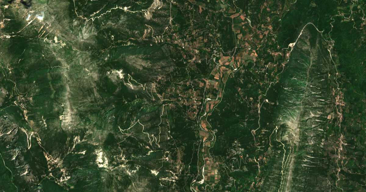 Carte satellite de Palaiochórion