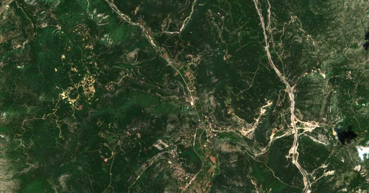 Carte satellite de Potamiá