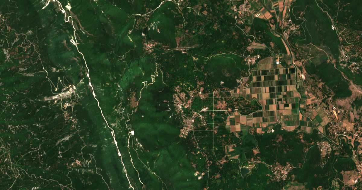 Carte satellite de Kouklioí