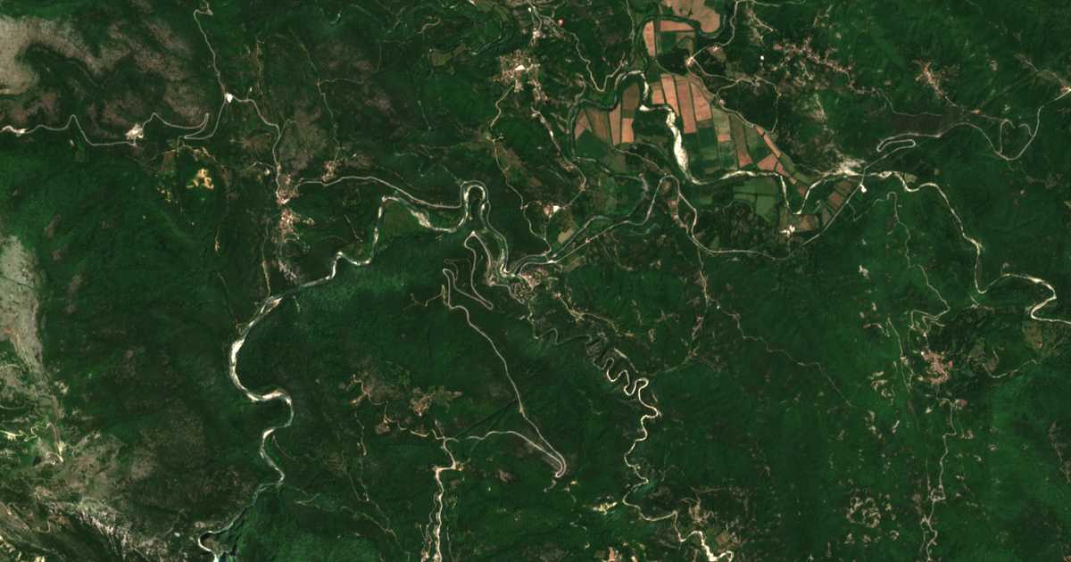Carte satellite de Vrosína