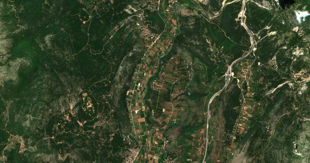 Carte satellite de Áno Drymón