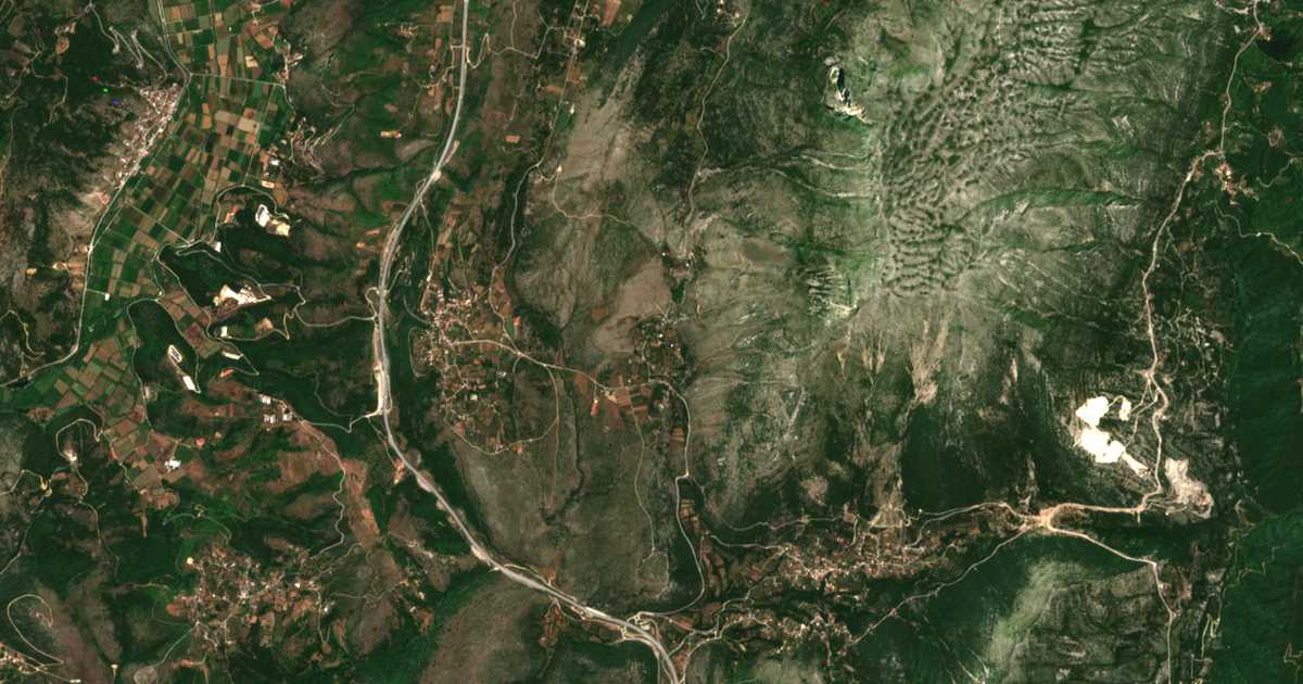 Carte satellite de Kastrí
