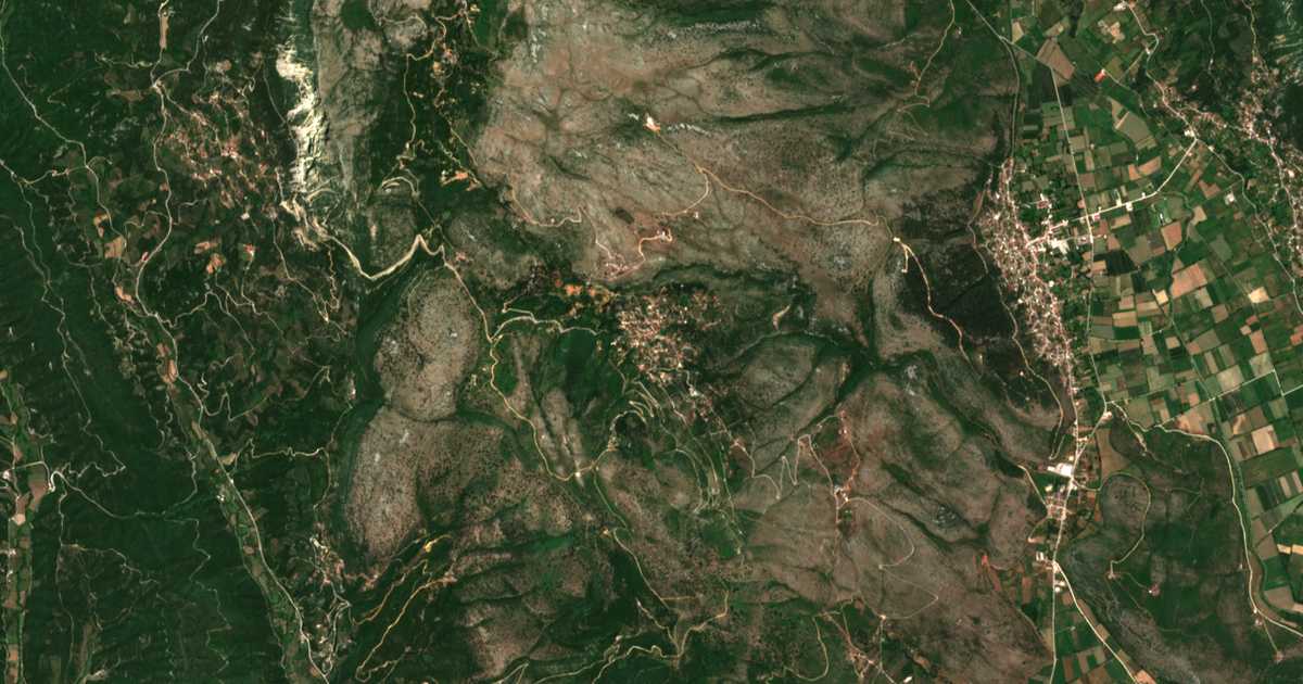 Carte satellite de Kranéa